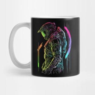 Halo Master Chief Neon Design - Original Artwork Mug